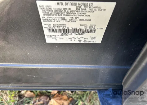 2015 Ford Flex Sel from USA, damaged, VIN 2FMGK5C81FBA12023